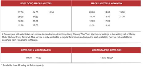 macau ferry timetable|TurboJET.